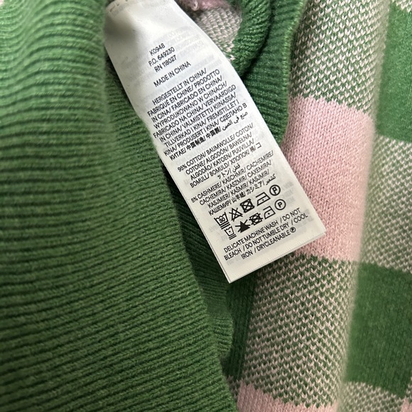 Boden Pink and Green Check Gingham Sweater Vest - Picture 4 of 5